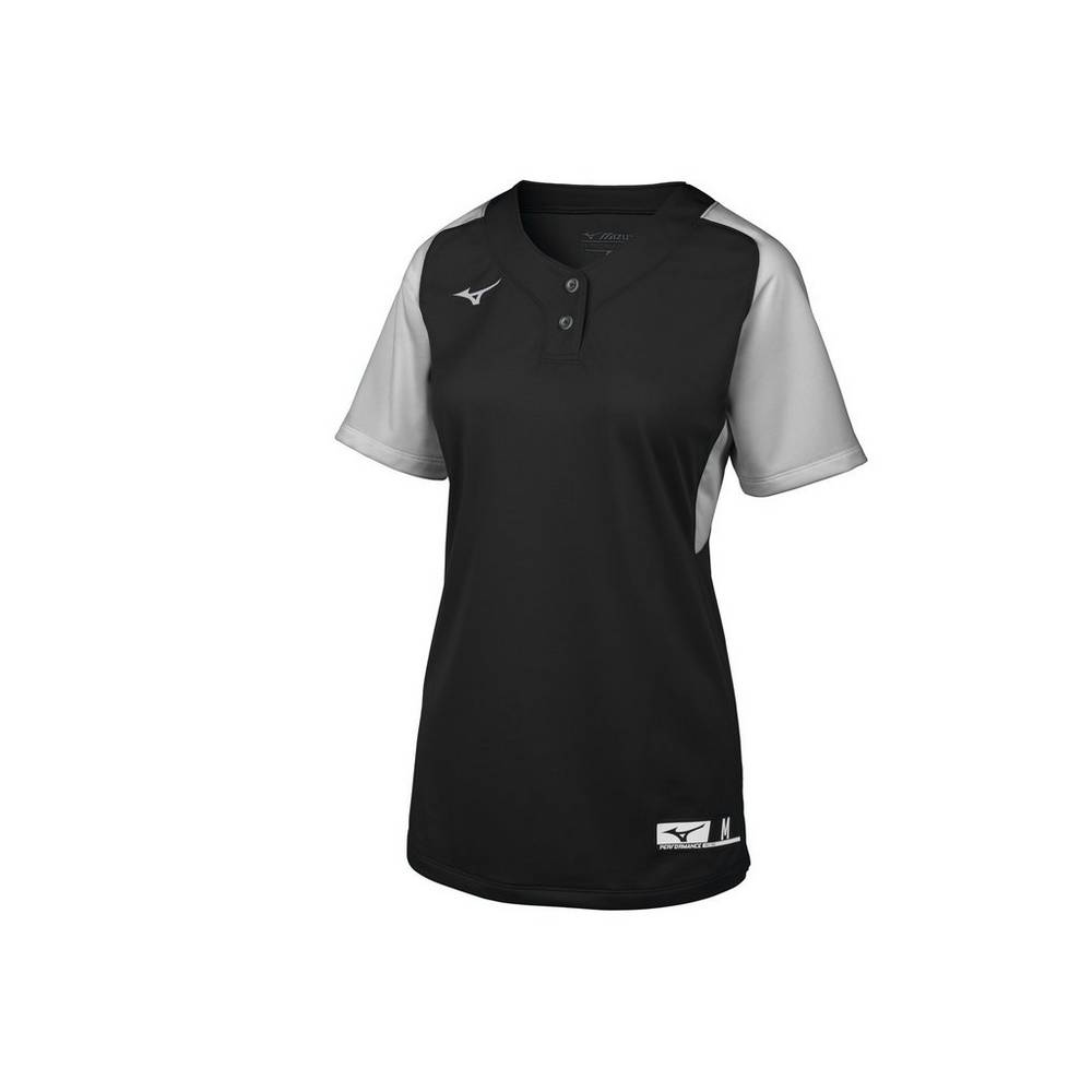 Mizuno Aerolite 2-Button Női Mezek Fekete/Szürke HEN054278